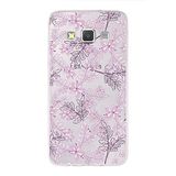 PrintiFy Samsung Galaxy A3 ile Uyumlu Kapak Floral Pudra Tasarımlı 1mm Fit Şeffaf Silikon Kılıf