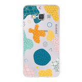 PrintiFy Samsung Galaxy A3 ile Uyumlu Kapak Geometrik Şekiller Tasarımlı 1mm Fit Şeffaf Silikon Kılıf