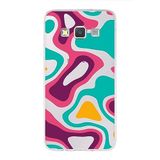 PrintiFy Samsung Galaxy A3 ile Uyumlu Kapak Renkli Desen A Kırmızı Tasarımlı 1mm Fit Şeffaf Silikon Kılıf