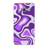 PrintiFy Samsung Galaxy A3 ile Uyumlu Kapak Renkli Desen F Mor Tasarımlı 1mm Fit Şeffaf Silikon Kılıf
