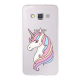 PrintiFy Samsung Galaxy A3 ile Uyumlu Kapak Unicorn Tasarımlı 1mm Fit Şeffaf Silikon Kılıf