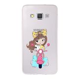 PrintiFy Samsung Galaxy A3 ile Uyumlu Kapak Vespagirl Tasarımlı 1mm Fit Şeffaf Silikon Kılıf