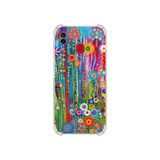 PrintiFy Samsung Galaxy A30 ile Uyumlu Düşlerin Dansı serisi Folklorik Bahçe Tasarımlı Uv Baskılı Köşe Korumalı Antişok Kılıf