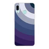 PrintiFy Samsung Galaxy A30 ile Uyumlu Kapak Renk Cümbüşü E Mavi Tasarımlı 1mm Fit Şeffaf Silikon Kılıf