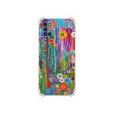 PrintiFy Samsung Galaxy A31 ile Uyumlu Düşlerin Dansı serisi Folklorik Bahçe Tasarımlı Uv Baskılı Köşe Korumalı Antişok Kılıf