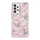 PrintiFy Samsung Galaxy A33 ile Uyumlu Kapak Floral Kırmızı Tasarımlı 1mm Fit Şeffaf Silikon Kılıf