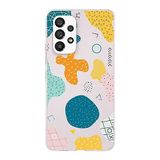 PrintiFy Samsung Galaxy A33 ile Uyumlu Kapak Geometrik Şekiller Tasarımlı 1mm Fit Şeffaf Silikon Kılıf