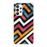 PrintiFy Samsung Galaxy A33 ile Uyumlu Kapak Labirent Grafiti Tasarımlı 1mm Fit Şeffaf Silikon Kılıf