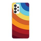 PrintiFy Samsung Galaxy A33 ile Uyumlu Kapak Renk Cümbüşü A Kırmızı Tasarımlı 1mm Fit Şeffaf Silikon Kılıf