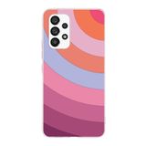 PrintiFy Samsung Galaxy A33 ile Uyumlu Kapak Renk Cümbüşü F Pembe Tasarımlı 1mm Fit Şeffaf Silikon Kılıf