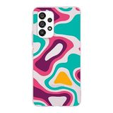 PrintiFy Samsung Galaxy A33 ile Uyumlu Kapak Renkli Desen A Kırmızı Tasarımlı 1mm Fit Şeffaf Silikon Kılıf