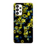 PrintiFy Samsung Galaxy A33 ile Uyumlu Kapak Semboller Tasarımlı 1mm Fit Şeffaf Silikon Kılıf