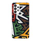PrintiFy Samsung Galaxy A33 ile Uyumlu Kapak Soyut Grafiti Tasarımlı 1mm Fit Şeffaf Silikon Kılıf
