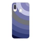 PrintiFy Samsung Galaxy A40 ile Uyumlu Kapak Renk Cümbüşü D Lila Tasarımlı 1mm Fit Şeffaf Silikon Kılıf