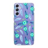 PrintiFy Samsung Galaxy A54 ile Uyumlu 1mm Slim Fit Nazar Boncuğu 3 Baskılı Şeffaf Kılıf