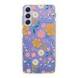 PrintiFy Samsung Galaxy A54 ile Uyumlu Kapak Çiçek Tasarımlı 1mm Fit Şeffaf Silikon Kılıf