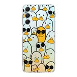 PrintiFy Samsung Galaxy A54 ile Uyumlu Kapak Duck Tasarımlı 1mm Fit Şeffaf Silikon Kılıf
