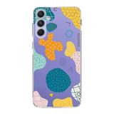 PrintiFy Samsung Galaxy A54 ile Uyumlu Kapak Geometrik Şekiller Tasarımlı 1mm Fit Şeffaf Silikon Kılıf