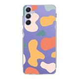PrintiFy Samsung Galaxy A54 ile Uyumlu Kapak Grunge Tasarımlı 1mm Fit Şeffaf Silikon Kılıf