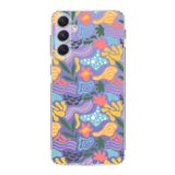 PrintiFy Samsung Galaxy A54 ile Uyumlu Kapak Memphis Desen - B Tasarımlı Kamera Korumalı Şeffaf Silikon Kılıf