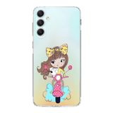 PrintiFy Samsung Galaxy A54 ile Uyumlu Kapak Vespagirl Tasarımlı 1mm Fit Şeffaf Silikon Kılıf