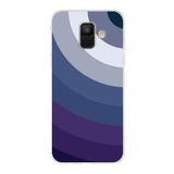 PrintiFy Samsung Galaxy A6 2018 ile Uyumlu Kapak Renk Cümbüşü E Mavi Tasarımlı 1mm Fit Şeffaf Silikon Kılıf