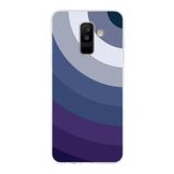 PrintiFy Samsung Galaxy A6 2018 Plus ile Uyumlu Kapak Renk Cümbüşü E Mavi Tasarımlı 1mm Fit Şeffaf Silikon Kılıf