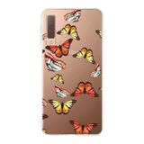 PrintiFy Samsung Galaxy A7 2018 ile Uyumlu 1mm Slim Fit Water Color 2 Baskılı Şeffaf Kılıf