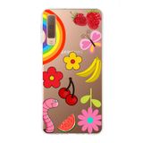 PrintiFy Samsung Galaxy A7 2018 ile Uyumlu 1mm Slim Fit Water Color 5 Baskılı Şeffaf Kılıf