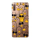 PrintiFy Samsung Galaxy A7 2018 ile Uyumlu Kapak Duck Tasarımlı 1mm Fit Şeffaf Silikon Kılıf