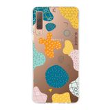 PrintiFy Samsung Galaxy A7 2018 ile Uyumlu Kapak Geometrik Şekiller Tasarımlı 1mm Fit Şeffaf Silikon Kılıf