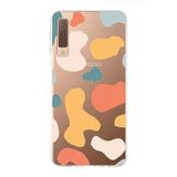 PrintiFy Samsung Galaxy A7 2018 ile Uyumlu Kapak Grunge Tasarımlı 1mm Fit Şeffaf Silikon Kılıf