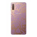 PrintiFy Samsung Galaxy A7 2018 ile Uyumlu Kapak Nostalji Desen - D Tasarımlı 1mm Fit Şeffaf Silikon Kılıf