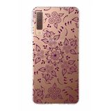PrintiFy Samsung Galaxy A7 2018 ile Uyumlu Kapak Nostalji Desen - F Tasarımlı 1mm Fit Şeffaf Silikon Kılıf