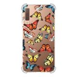 PrintiFy Samsung Galaxy A7 2018 Uyumlu Water Color 2 Baskılı Şeffaf Köşe Korumalı Antişok Kılıf