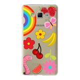 PrintiFy Samsung Galaxy A7 ile Uyumlu 1mm Slim Fit Water Color 5 Baskılı Şeffaf Kılıf