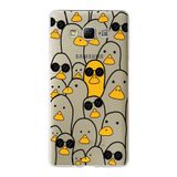 PrintiFy Samsung Galaxy A7 ile Uyumlu Kapak Duck Tasarımlı 1mm Fit Şeffaf Silikon Kılıf