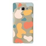 PrintiFy Samsung Galaxy A7 ile Uyumlu Kapak Grunge Tasarımlı 1mm Fit Şeffaf Silikon Kılıf