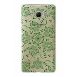 PrintiFy Samsung Galaxy A7 ile Uyumlu Kapak Nostalji Desen - A Tasarımlı 1mm Fit Şeffaf Silikon Kılıf