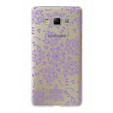 PrintiFy Samsung Galaxy A7 ile Uyumlu Kapak Nostalji Desen - D Tasarımlı 1mm Fit Şeffaf Silikon Kılıf