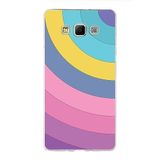 PrintiFy Samsung Galaxy A7 ile Uyumlu Kapak Renk Cümbüşü B Mor Tasarımlı 1mm Fit Şeffaf Silikon Kılıf