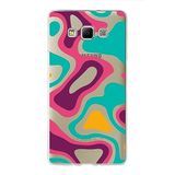 PrintiFy Samsung Galaxy A7 ile Uyumlu Kapak Renkli Desen A Kırmızı Tasarımlı 1mm Fit Şeffaf Silikon Kılıf