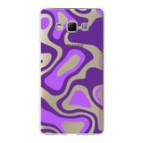 PrintiFy Samsung Galaxy A7 ile Uyumlu Kapak Renkli Desen F Mor Tasarımlı 1mm Fit Şeffaf Silikon Kılıf