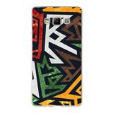 PrintiFy Samsung Galaxy A7 ile Uyumlu Kapak Soyut Grafiti Tasarımlı 1mm Fit Şeffaf Silikon Kılıf