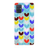 PrintiFy Samsung Galaxy A71 ile Uyumlu 1mm Slim Fit Water Color 1 Baskılı Şeffaf Kılıf