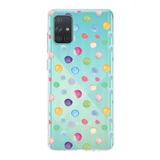 PrintiFy Samsung Galaxy A71 ile Uyumlu 1mm Slim Fit Water Color 6 Baskılı Şeffaf Kılıf