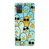 PrintiFy Samsung Galaxy A71 ile Uyumlu Kapak Duck Tasarımlı 1mm Fit Şeffaf Silikon Kılıf