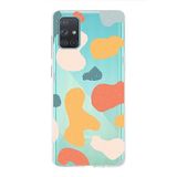 PrintiFy Samsung Galaxy A71 ile Uyumlu Kapak Grunge Tasarımlı 1mm Fit Şeffaf Silikon Kılıf