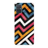 PrintiFy Samsung Galaxy A71 ile Uyumlu Kapak Labirent Grafiti Tasarımlı 1mm Fit Şeffaf Silikon Kılıf