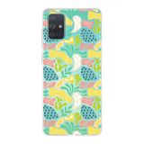 PrintiFy Samsung Galaxy A71 ile Uyumlu Kapak Memphis Desen - 3 Tasarımlı 1mm Fit Şeffaf Silikon Kılıf
